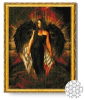 Алмазная картина по номерам Art Gallery Premium Темный ангел 40x50cm (GA82076)