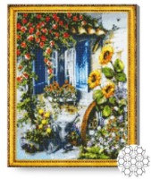 Алмазная картина по номерам Art Gallery Premium Цветущее крыльцо 40x50cm (GA78590)