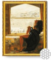 Алмазная картина по номерам Art Gallery Premium Чувственная красотка у окна 40x50cm (GA79724)