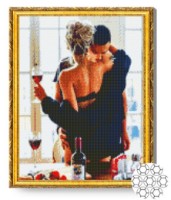 Pictura cu diamante după numere Art Gallery Premium Întâlnirea senzuală 40x50cm (GA83210)