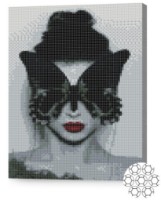 Pictura cu diamante după numere Art Gallery Premium Fluture negru 30x40cm (XQB77342)