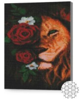 Алмазная картина по номерам Art Gallery Premium Цветочная душа льва 30x40cm (XQB74856)