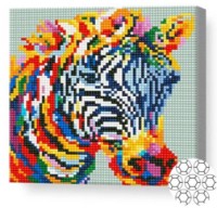 Алмазная картина по номерам Art Gallery Premium Яркая зебра 20x20cm (BJ1136)