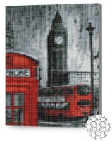 Алмазная картина по номерам Art Gallery Premium Яркие акценты в сером Лондоне 30x40cm (XQB80521)