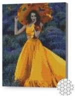 Алмазная картина по номерам Art Gallery Premium Яркое желтое платье 30x40cm (XQB75209)