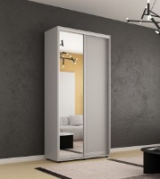 Dulap cu uşi glisante Mobildor-Lux Compact Chipboard/Mirror 130x240 Grey (00012900)
