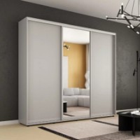 Шкаф-купе Mobildor-Lux Compact Chipboard/Mirror 240x200 Grey (00013875)