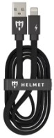 Cablu USB Helmet USB to Lightning Kevlar Flat 1m Black (HMT-CULKFBK)