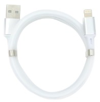 Cablu USB Helmet USB to Lightning With Magnetic Organizer 1m White (HLTCULMOWH)