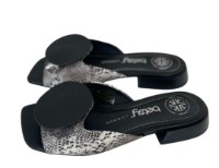 Mule pentru dame Betsy B927060/08 Black/White, s.39