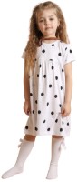 Rochie pentru copii Bumbacel GR22030K_0003_S38 White, 6-7 years