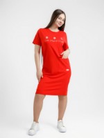 Rochie dame Bumbacel WRT1352_1662_S6 Red, s.XXXL