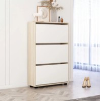 Rafturi pentru pantofi Mobildor-Lux Leo 100x27x125 Oak Sonoma/White (10008888)