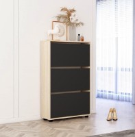 Rafturi pentru pantofi Mobildor-Lux Leo 100x27x125 Oak Sonoma/Anthracite (00013532)