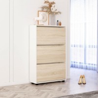 Обувница Mobildor-Lux Leo 100x27x125 White/Oak Sonoma (00013530)