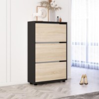 Rafturi pentru pantofi Mobildor-Lux Leo 50x27x125 Anthracite/Oak Sonoma (00013440)