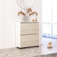 Обувница Mobildor-Lux Leo 50x27x86 White/Oak Sonoma (00013433)
