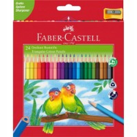 Creioane colorate Faber-Castell Triangular Junior Colour Pencils 24pcs