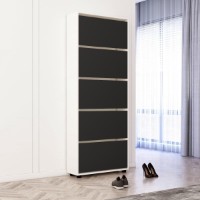 Обувница Mobildor-Lux Leo 70x27x203 White/Anthracite (00013480)