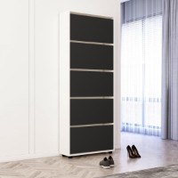 Обувница Mobildor-Lux Leo 80x27x203 White/Anthracite (00013499)