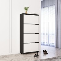Rafturi pentru pantofi Mobildor-Lux Leo 90x27x164 Anthracite/White (10008589)