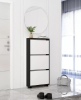 Rafturi pentru pantofi Mobildor-Lux Leo Slim 100x16x125 Anthracite/White (00012965)