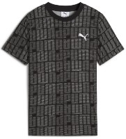 Tricou pentru copii Puma Ess Logo Lab All-Over Print Puma Black, s.152