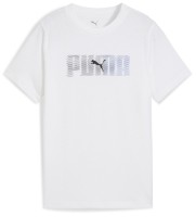 Tricou pentru copii Puma Ess Logo Lab Puma White, s.176