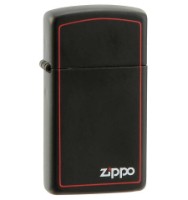 Brichetă Zippo 218ZB Black Matte w/Zippo Logo-Border