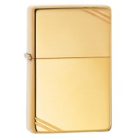 Brichetă Zippo 270 Vintage High Polish Brass w/ Slashes