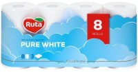 Туалетная бумага Ruta Pure White 3 plies 8 rolls