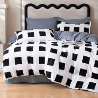 Постельное бельё O’llessya New Style New Style 200x220cm Negru/Alb (V-85/32)