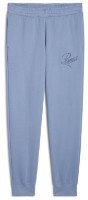 Pantaloni spotivi de dame Puma Ess Script Fl Cl Cool Blue, s.XL