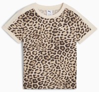 Женская футболка Puma T7 Leo Luxe Aop Slim Alpine Snow/Ice Coffee, s.L