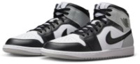 Ботинки мужские Nike Air Jordan 1 Mid White/Light Smoke Grey/Black, s.44.5