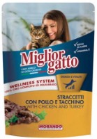 Влажный корм для кошек Morando Miglior Gatto Chicken & Turkey 100g