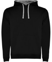 Мужская толстовка Roly Urban 1067 Black/Heather Grey, s.XL