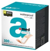 Медицинский пластырь a+med Waterproof 1.9cm x 7.2cm 300pcs