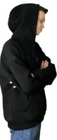 Hanorac pentru bărbați Soling Oversized Black Sweatshirt, s.M