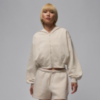 Hanorac damă Nike W Jordan Brk Flc Fz Mod Crop Light Orewood Brown/White, s.XL