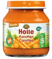 Piure pentru bebeluși Holle Bio Organic Carrots 4m+ 125g