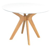 Обеденный стол Evelin Raffless Round White/Bella Beech