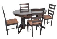 Set masă și scaune Evelin HV-31N Chocolate + 4 Gloria Chocolate/F-789 Brown