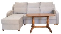 Canapea de colț Viitorul Leda L-1 Light Oak/Cabrio N5 Beige (1977)