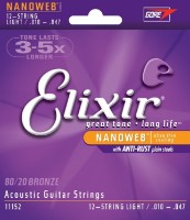 Corzi Elixir Nanoweb Acoustic Bronze 12-String Light 11152