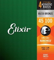 Corzi Elixir Nanoweb Acoustic-Bass Nickel 4-String Light L 14502