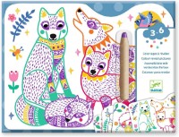 Carte de colorat pentru copii Djeco Forest families DJ00065