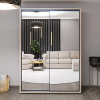 Dulap cu uşi glisante Bayro Parma 1600x2250x600 Grey Stone (606507)