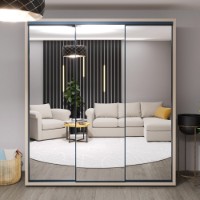 Dulap cu uşi glisante Bayro Parma 2000x2250x600 Grey Stone (606513)