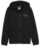 Hanorac pentru copii Puma Ess Script Full-Zip Fl G Puma Black, s.164
